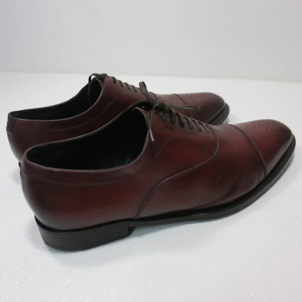 Vintage Salvatore Ferragamo Leather Dress Footwear Oxford Shoes Mens Footwear 11